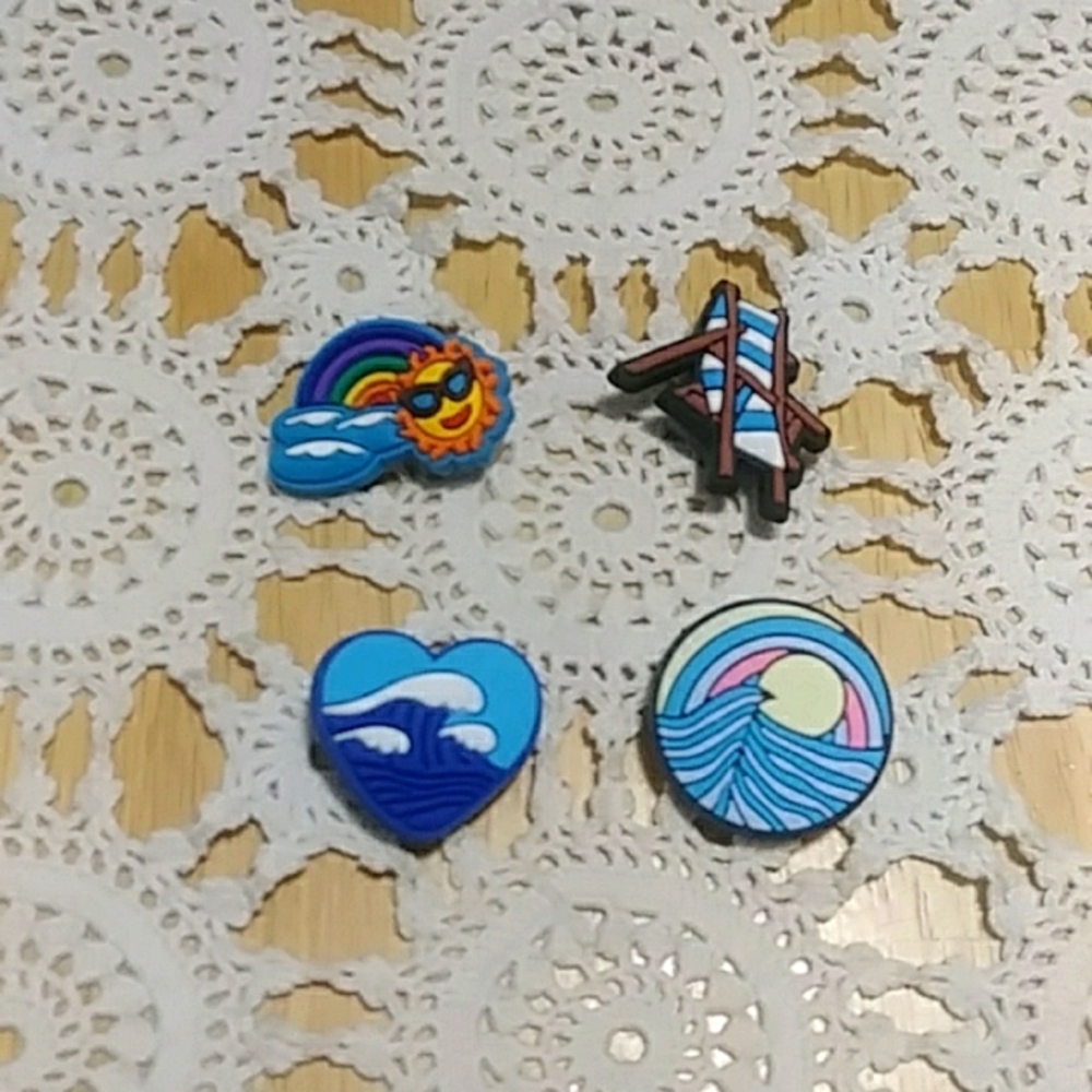 Vacay, Beach Theme Jibbitz - shoe charms for CROCS or similar shoe